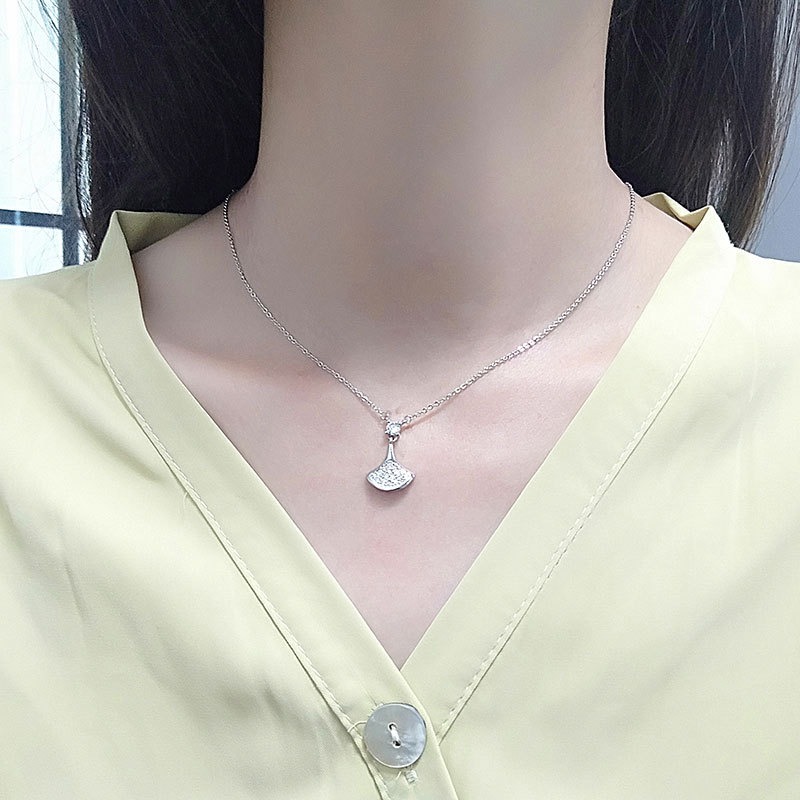S925 sterling silver necklace princess skirt pendant clavicle chain - Image 5