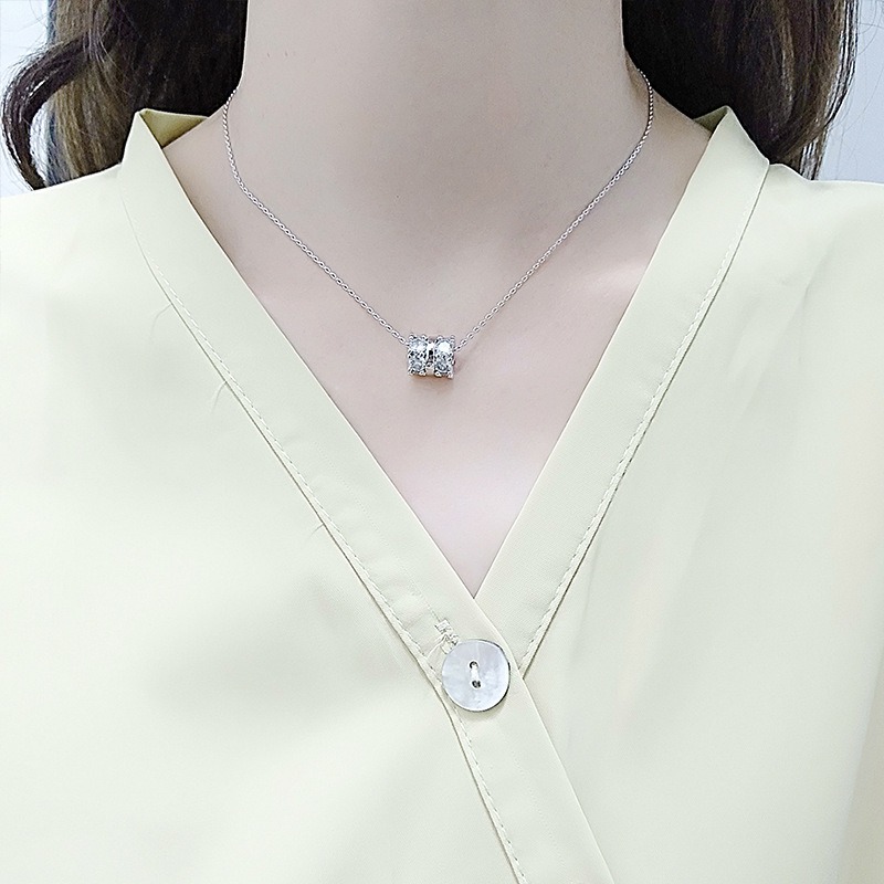 S925 sterling silver necklace small waist pendant clavicle chain - Image 6