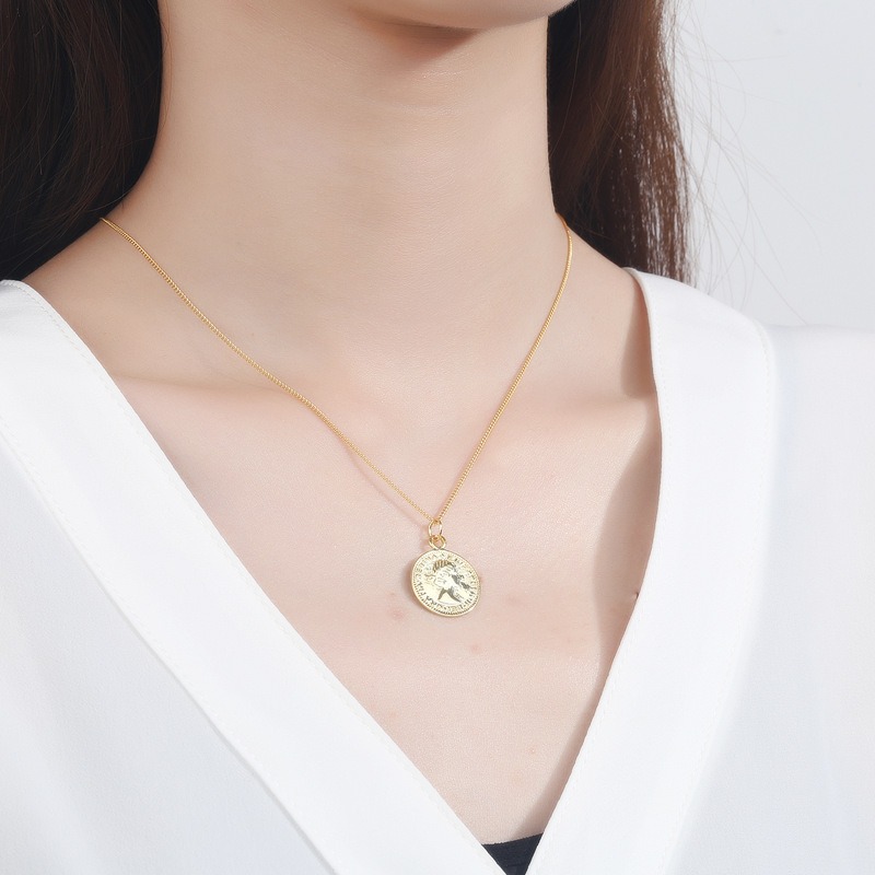 S925 sterling silver necklace avatar medallion pendant clavicle chain - Image 2