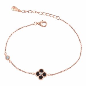 S925 sterling silver bracelet mother-of-pearl four-leaf clover bracelet