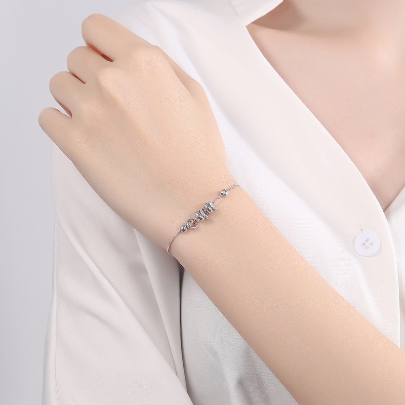 S925 sterling silver bracelet transfer bead bracelet - Image 4