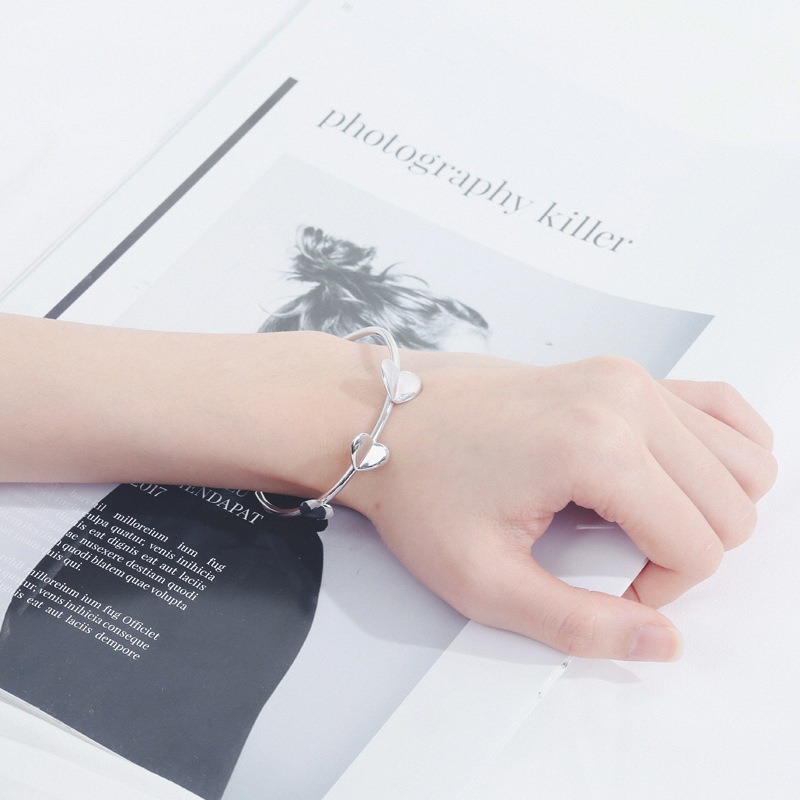 S925 sterling silver bracelet heart bracelet - Image 4