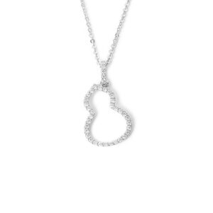 S925 sterling silver necklace hollow hoist pendant clavicle chain