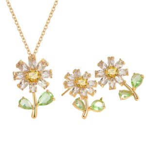 S925 sterling silver necklace flower pendant clavicle chain