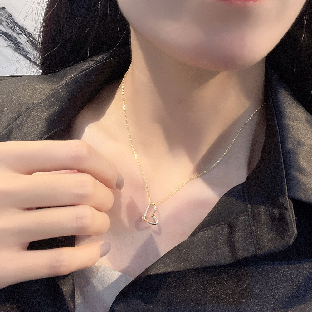 S925 sterling silver necklace heart pendant clavicle chain - Image 5