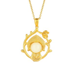 S925 sterling silver necklace and Tian Yu Buddha pendant clavicle chain