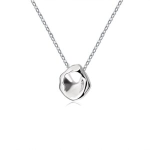 S925 sterling silver necklace geometric pendant clavicle chain