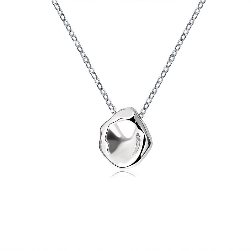 S925 sterling silver necklace geometric pendant clavicle chain