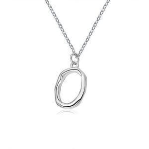 S925 sterling silver necklace geometric pendant clavicle chain