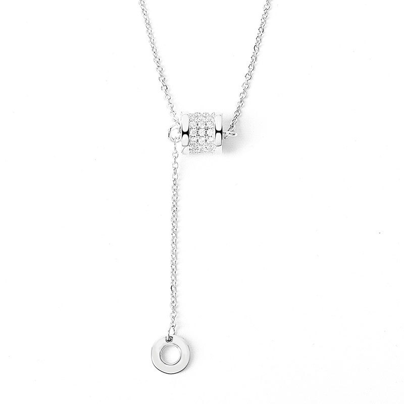 S925 sterling silver necklace small waist pendant clavicle chain