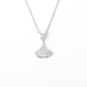 S925 sterling silver necklace princess skirt pendant clavicle chain