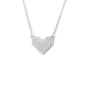 S925 sterling silver necklace heart pendant clavicle chain