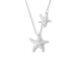 S925 sterling silver necklace star pendant clavicle chain