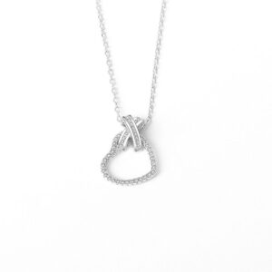 S925 sterling silver necklace heart pendant clavicle chain