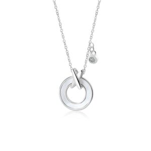 S925 sterling silver necklace mother-of-pearl small waist pendant clavicle chain