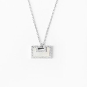 S925 sterling silver necklace mother-of-pearl handbag pendant clavicle chain