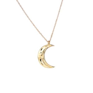 S925 sterling silver necklace bump moon pendant clavicle chain