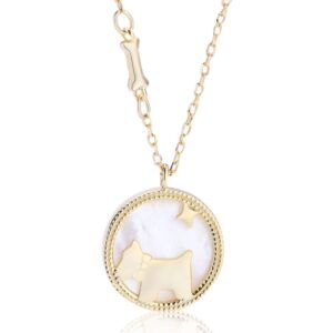 S925 sterling silver necklace medallion puppy pendant clavicle chain