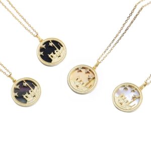 S925 sterling silver necklace medallion Notre Dame pendant clavicle chain