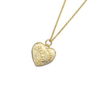 S925 sterling silver necklace double-sided embossed pendant clavicle chain