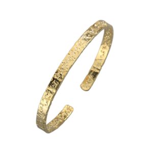S925 sterling silver bracelet embossed and convex gold foil pattern bracelet
