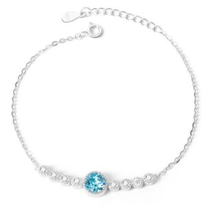 S925 Sterling Silver Bracelet Heart of the Ocean Bracelet