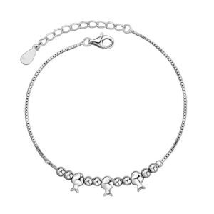 S925 sterling silver bracelet small fish bracelet