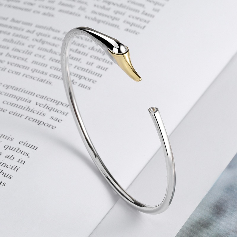 S925 sterling silver bracelet swan bracelet - Image 5