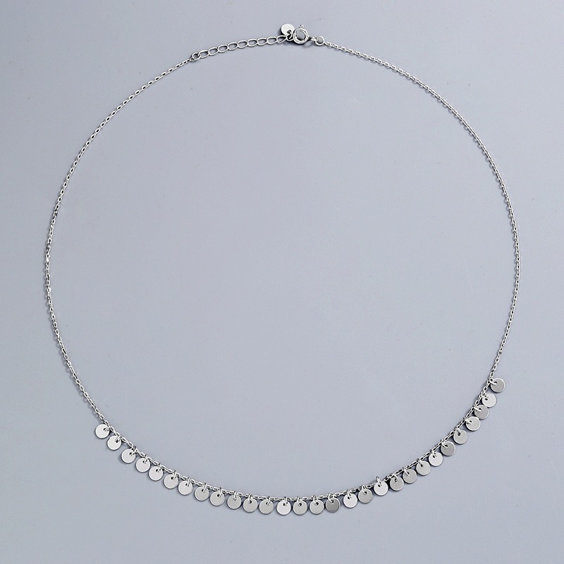 S925 sterling silver necklace original tassel pendant clavicle chain - Image 2