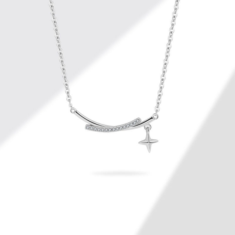 S925 sterling silver necklace star pendant clavicle chain - Image 3