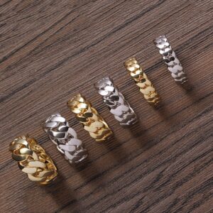 Hip Hop Copper Set Zircon Cuban Ring 6mm 8mm 10mm Men's Ring