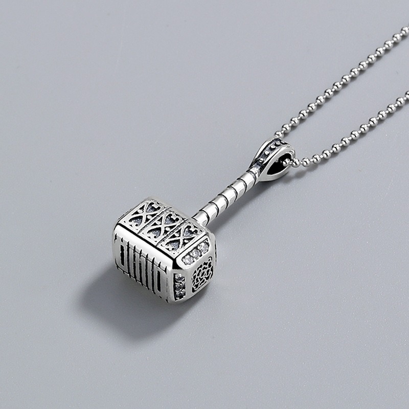 S925 sterling silver necklace quake thor pendant clavicle chain - Image 2