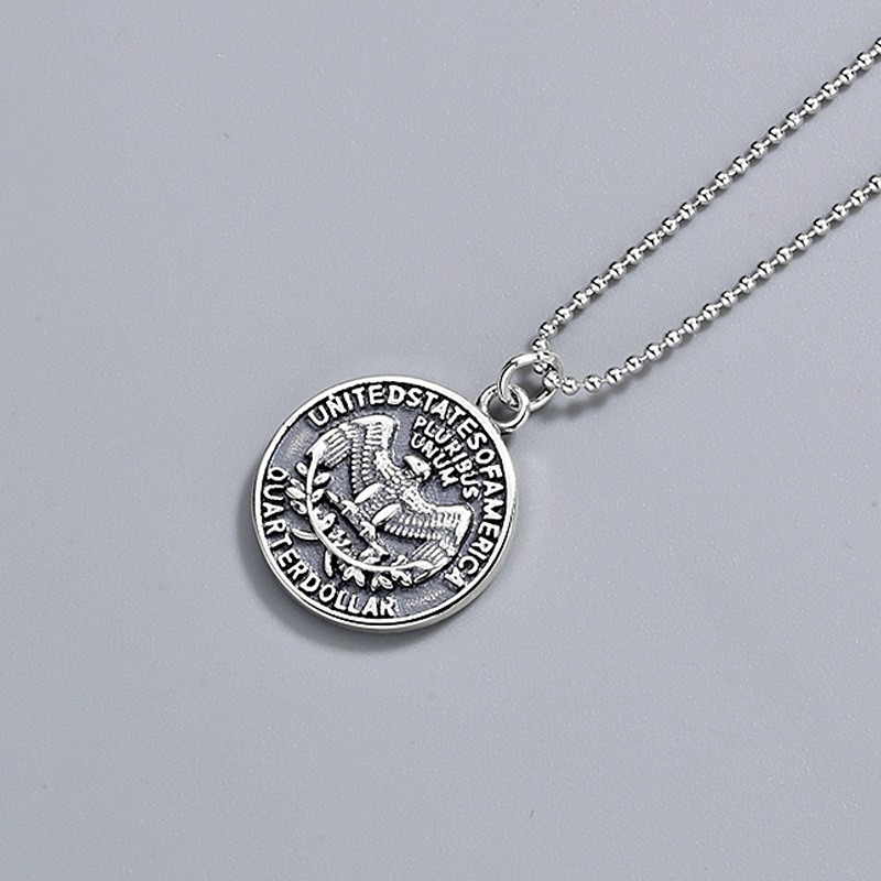 S925 sterling silver necklace eagle pendant clavicle chain - Image 5