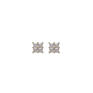 LXED4066 square earrings hip-hop copper zircon earrings birthday gift minimalist style earrings