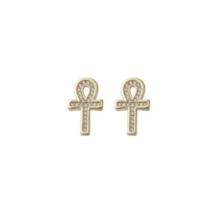 LXED4068 Ankh Cross Earrings Hip Hop Earrings