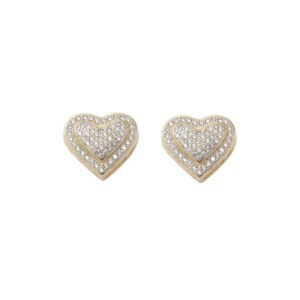 LXED4069 solid heart-shaped earrings Fashion copper inlaid zircon earrings