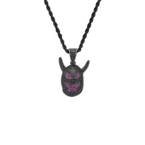 Hip hop pendant copper inlaid with zircon monster shape