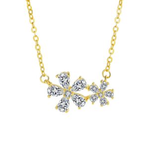 S925 sterling silver necklace snowflake pendant clavicle chain
