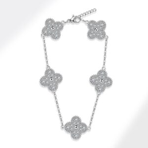 S925 sterling silver bracelet four-leaf clover bracelet