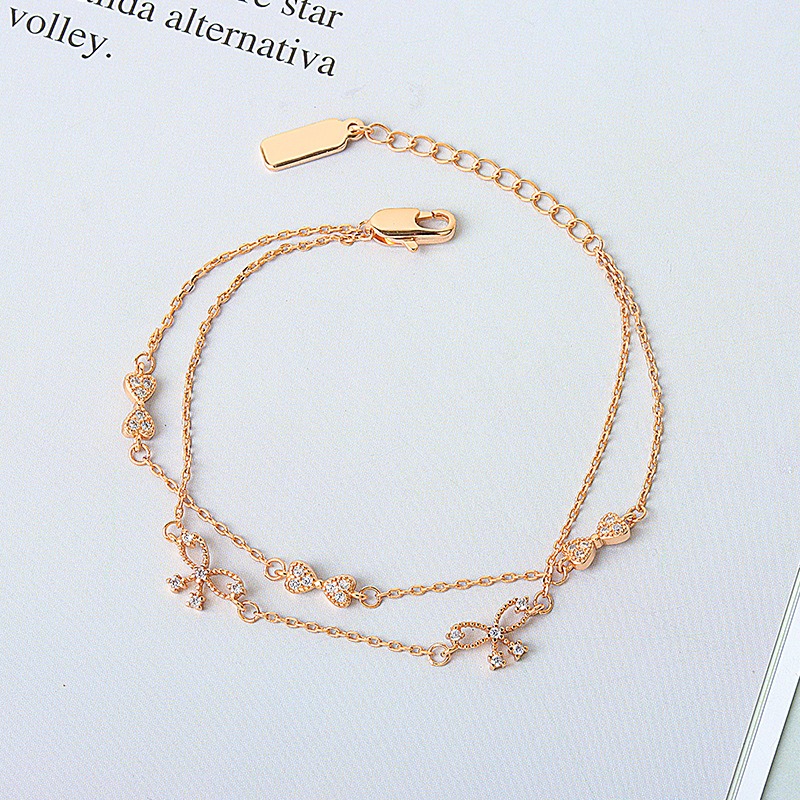 S925 sterling silver bracelet bow bracelet - Image 2