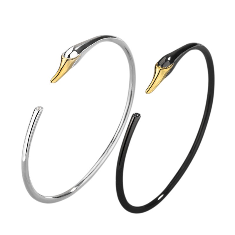 S925 sterling silver bracelet swan bracelet