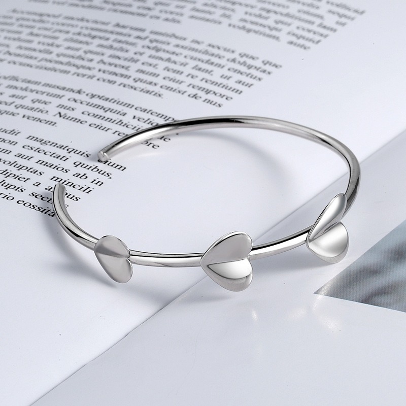 S925 sterling silver bracelet heart bracelet - Image 3