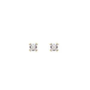 LXED4084 hip-hop earrings classic square zircon versatile earrings hiphop rap men's personality earrings