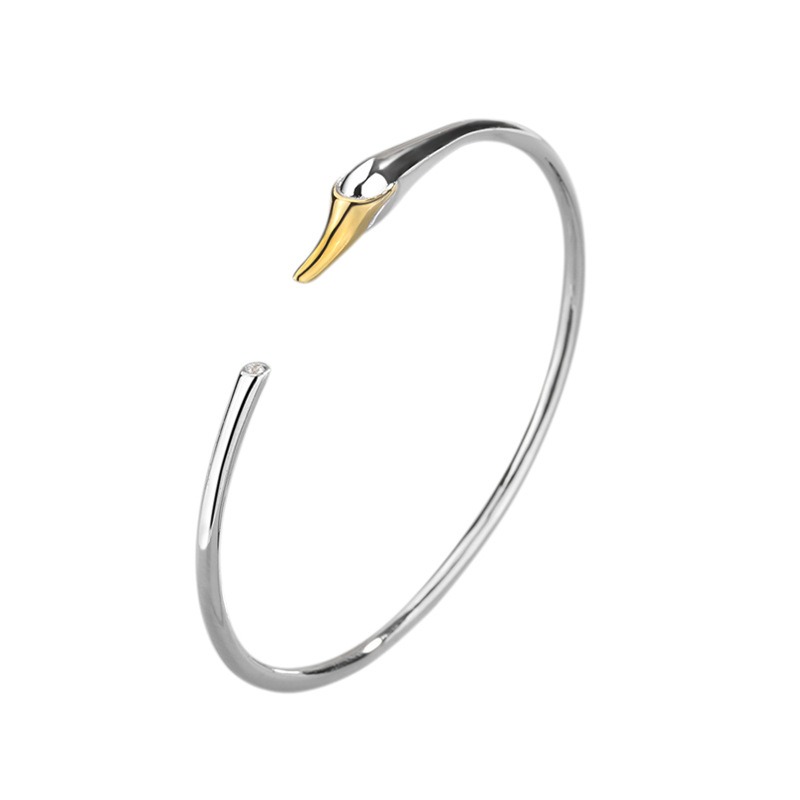 S925 sterling silver bracelet swan bracelet - Image 3