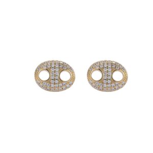 LXED4071 Creative Pig Nose Earrings Full Zircon Personality Earrings Jewelry