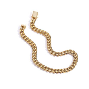 Hip Hop Cuban Chain Square 12mm Chain Spring Buckle Zircon Necklace