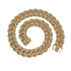 Hip Hop Cuban Chain 19mm Diamond Chain Copper Zirconia Necklace