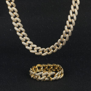 Hip Hop Cuban Chain 20mm Chain Copper Inlaid Zircon Necklace