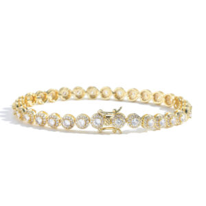 Hip Hop Cuban Chain Copper Inlaid Zircon Bracelet 6mm Round Tennis Chain