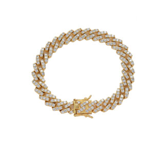 Hip Hop Cuban Chain Copper Inlaid Zircon 10mm Box Chain Tennis Chain Bracelet